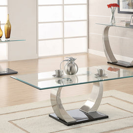 Clear Glass Top Coffee Table
