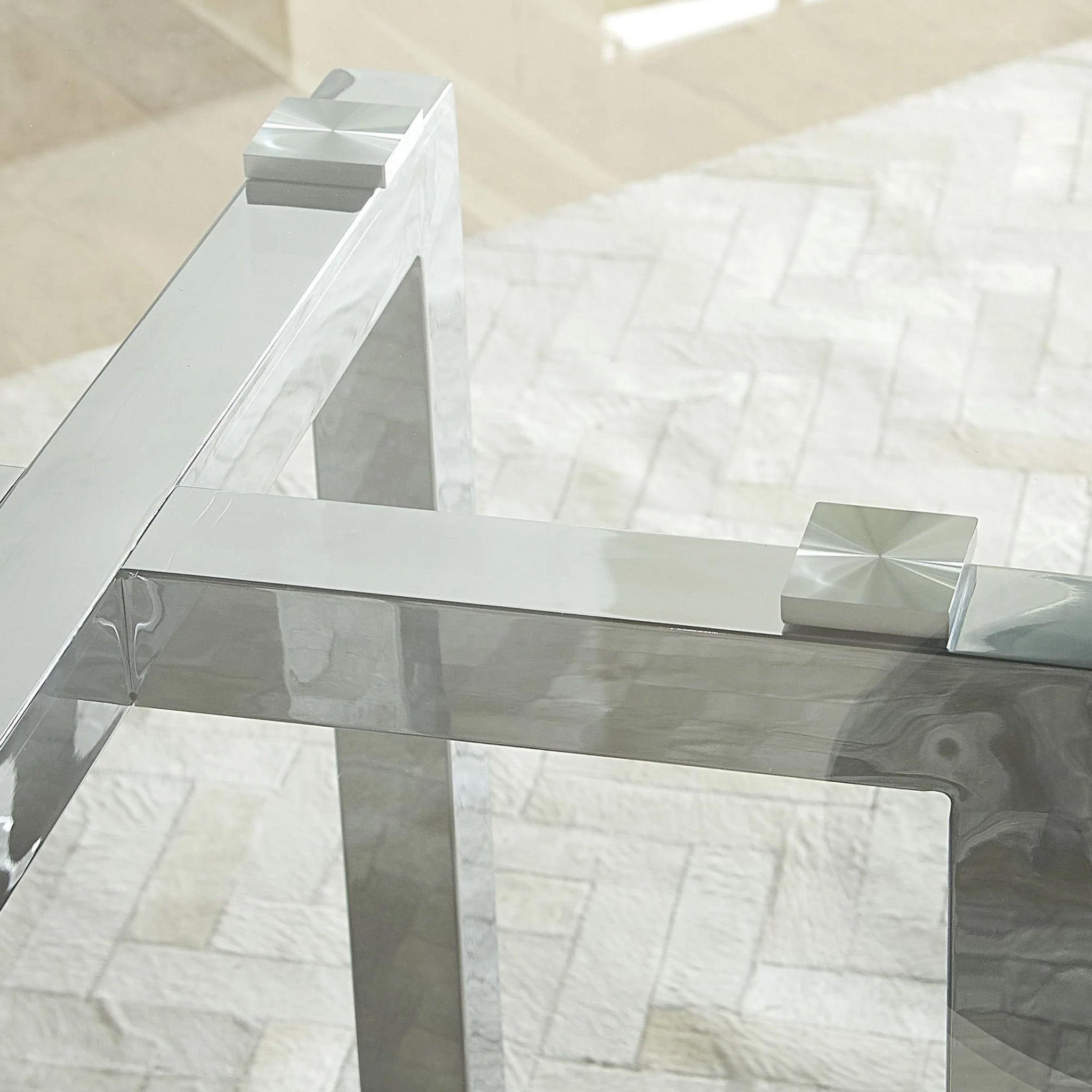 Round Bar Table In Glass or Carrara Marble Top