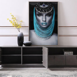 Gray Crackle Lacquer Finish TV Stand