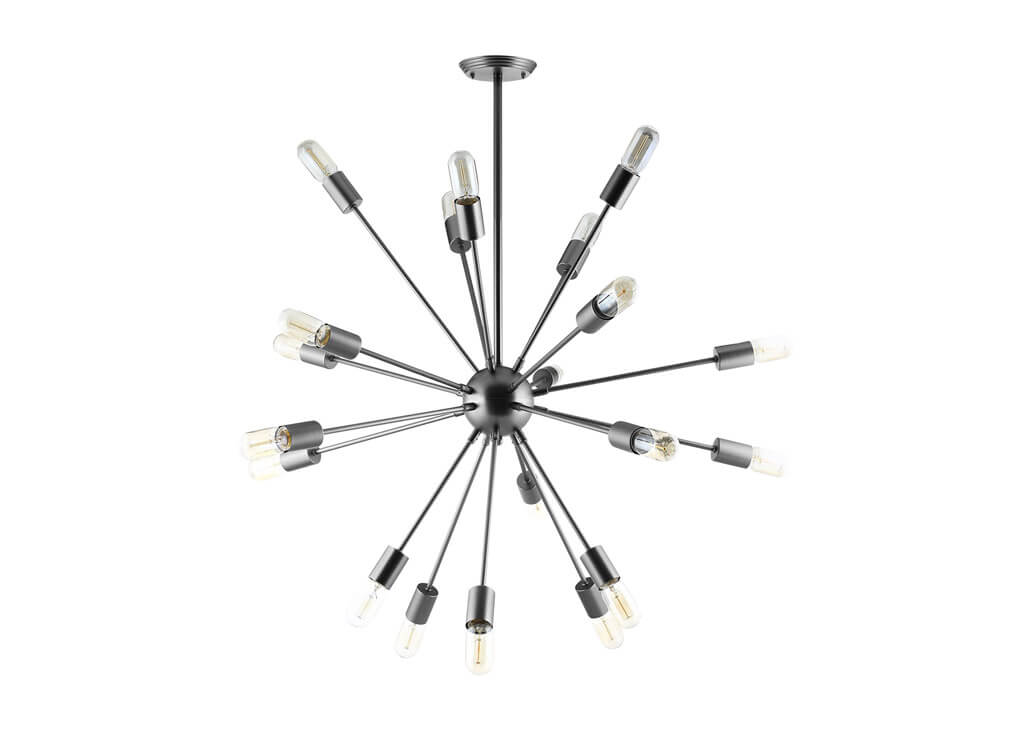 Gray Sputnik Style Chandelier