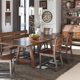 Industrial-Inspired 5 PC Dining Set