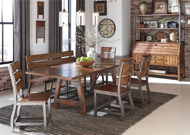 Industrial-Inspired 5 PC Dining Set