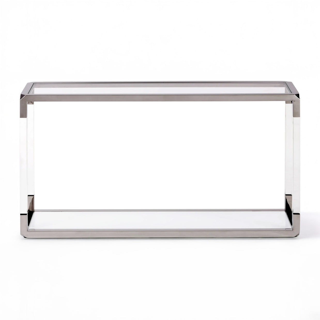 Acrylic & White Glass Console Table