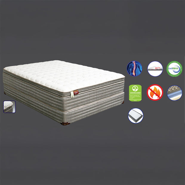 Corner detail of king hybrid mattress showing organic cotton cover
