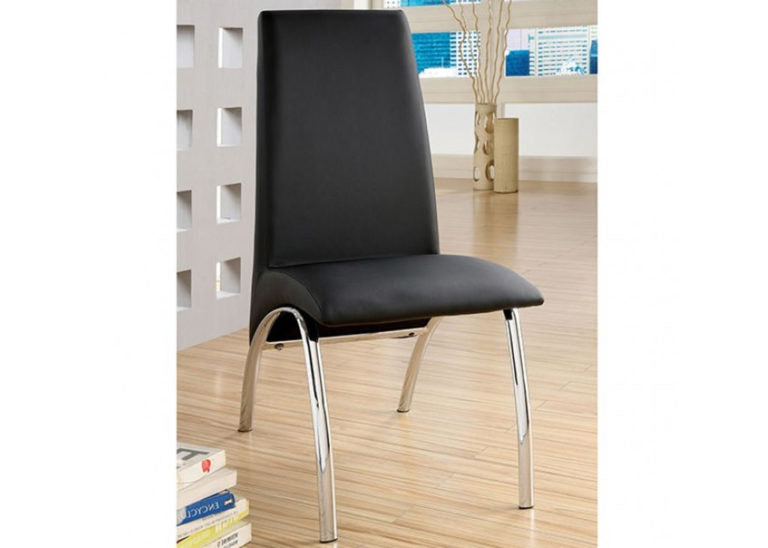 Leatherette & Chrome Dining Chair Set