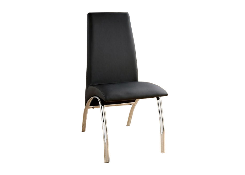 Leatherette & Chrome Dining Chair Set