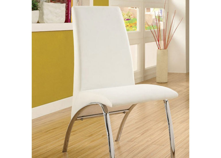 Leatherette & Chrome Dining Chair Set