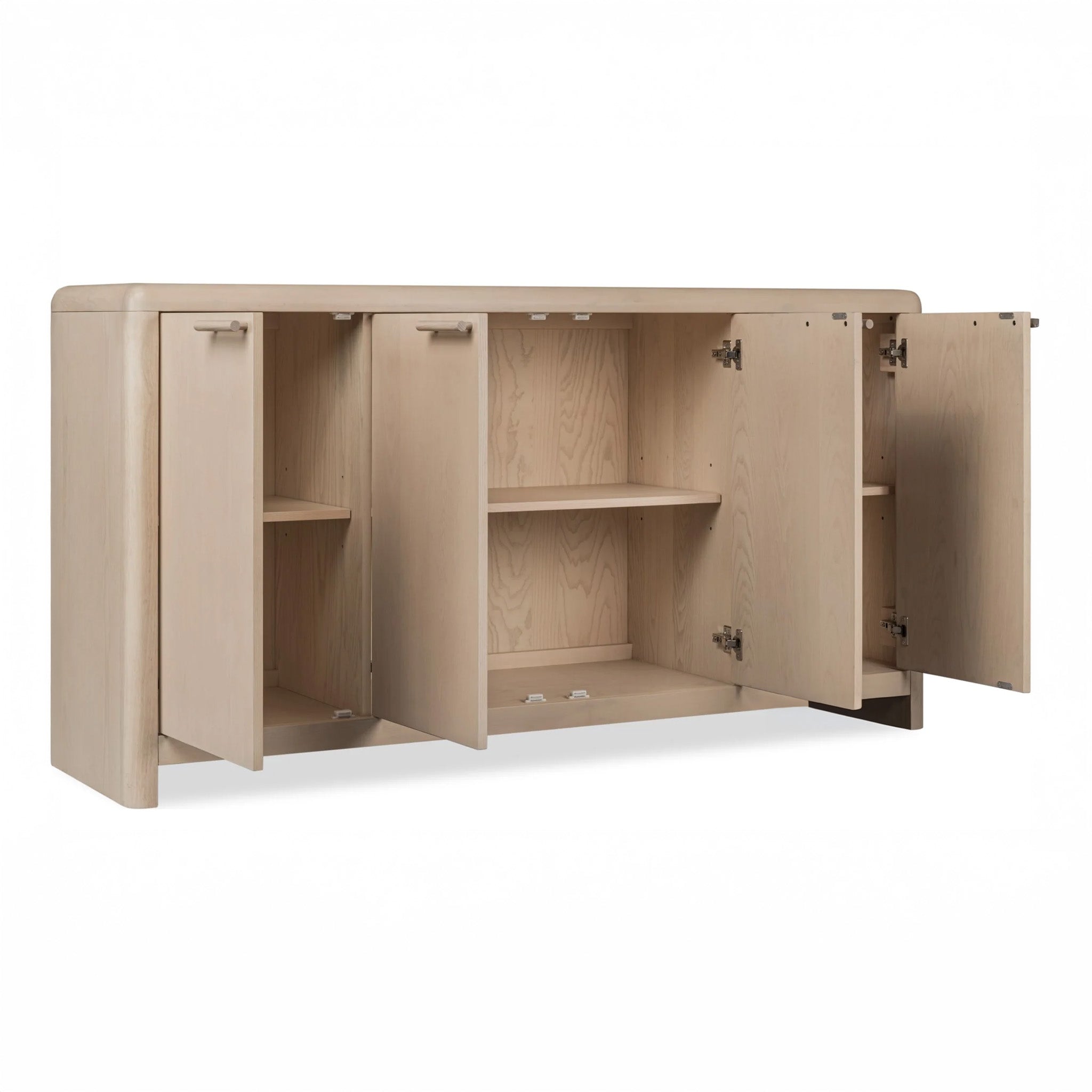 Organic Modern 4 Door Ash Wood Sideboard