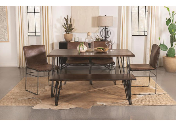 Live Edge Solid Mango Wood 6-PC Dining Set