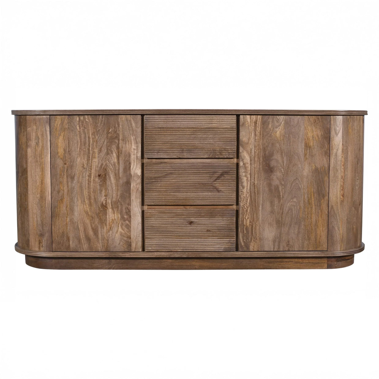 Mango Wood Sideboard with Racetrack Silhouette
