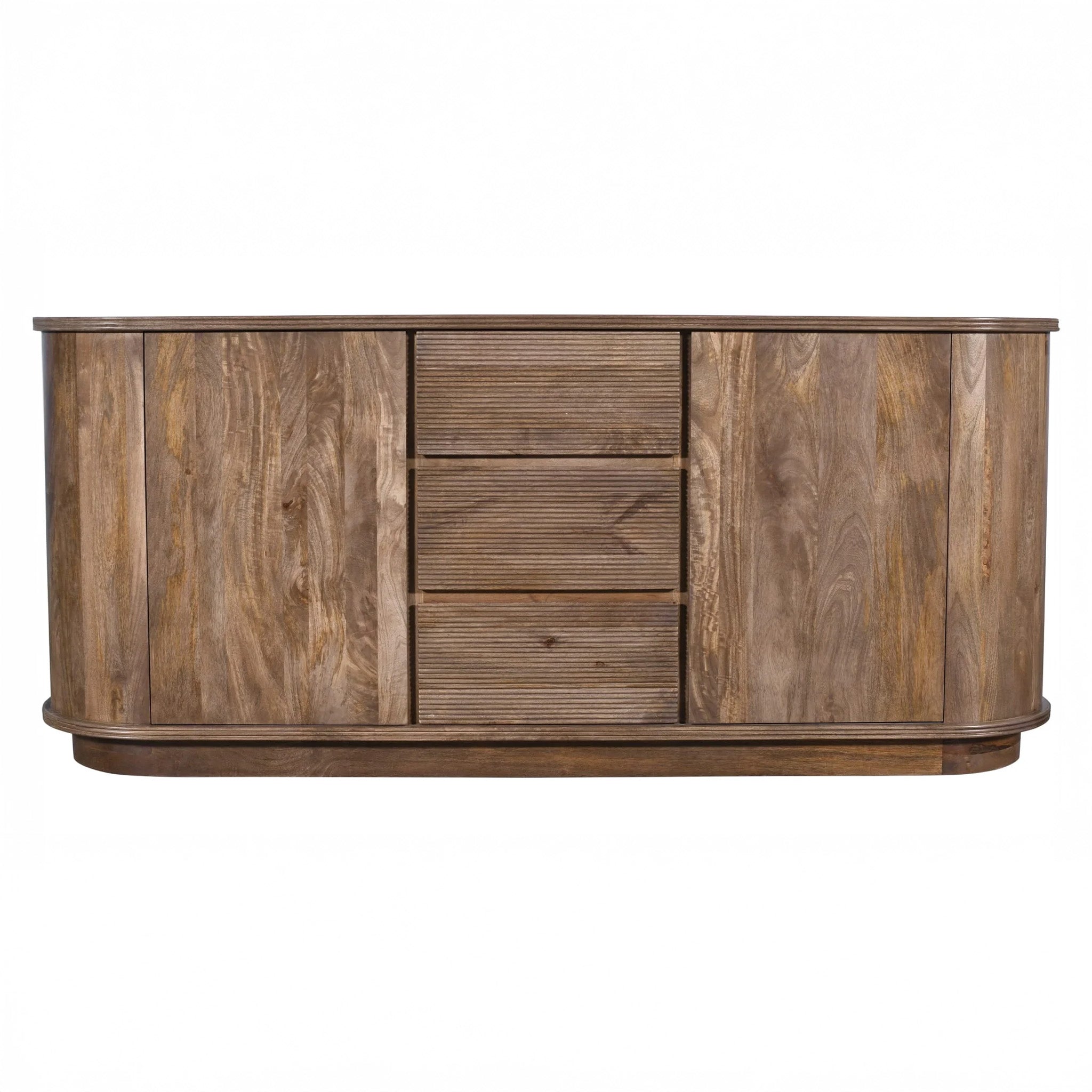 Mango Wood Sideboard with Racetrack Silhouette
