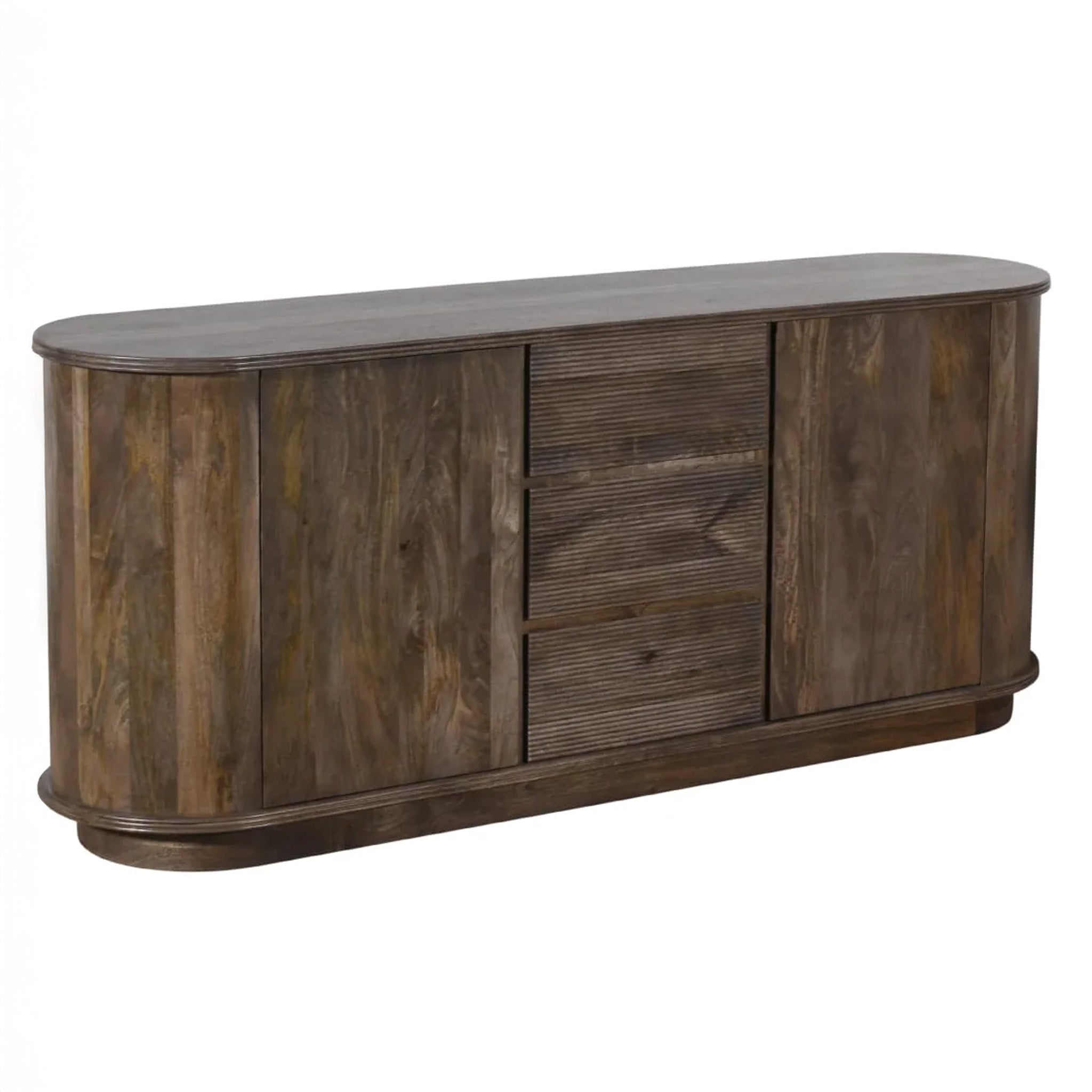 Mango Wood Sideboard with Racetrack Silhouette