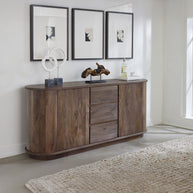 Mango Wood Sideboard with Racetrack Silhouette