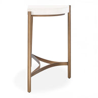 Semi Circular White Concrete Console Table