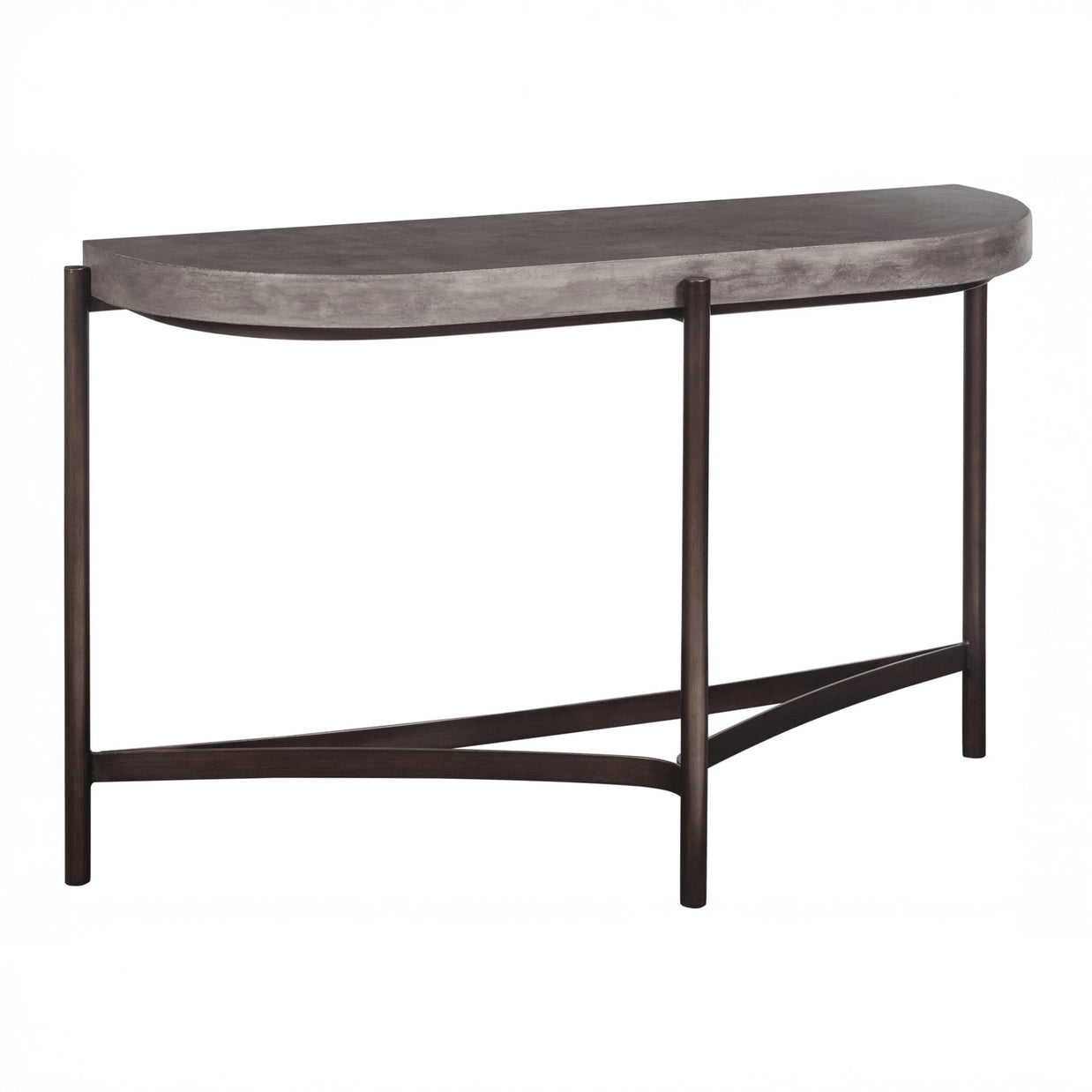 Semi Circular Natural Concrete Console Table