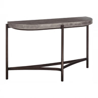 Semi Circular Natural Concrete Console Table