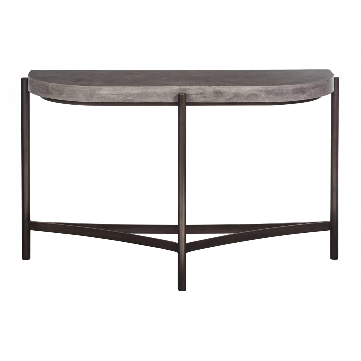 Semi Circular Natural Concrete Console Table