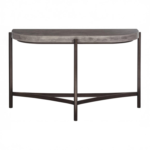 Semi Circular Natural Concrete Console Table
