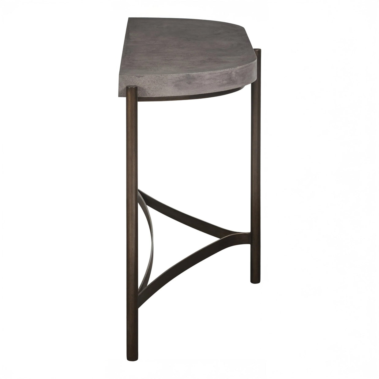 Semi Circular Natural Concrete Console Table