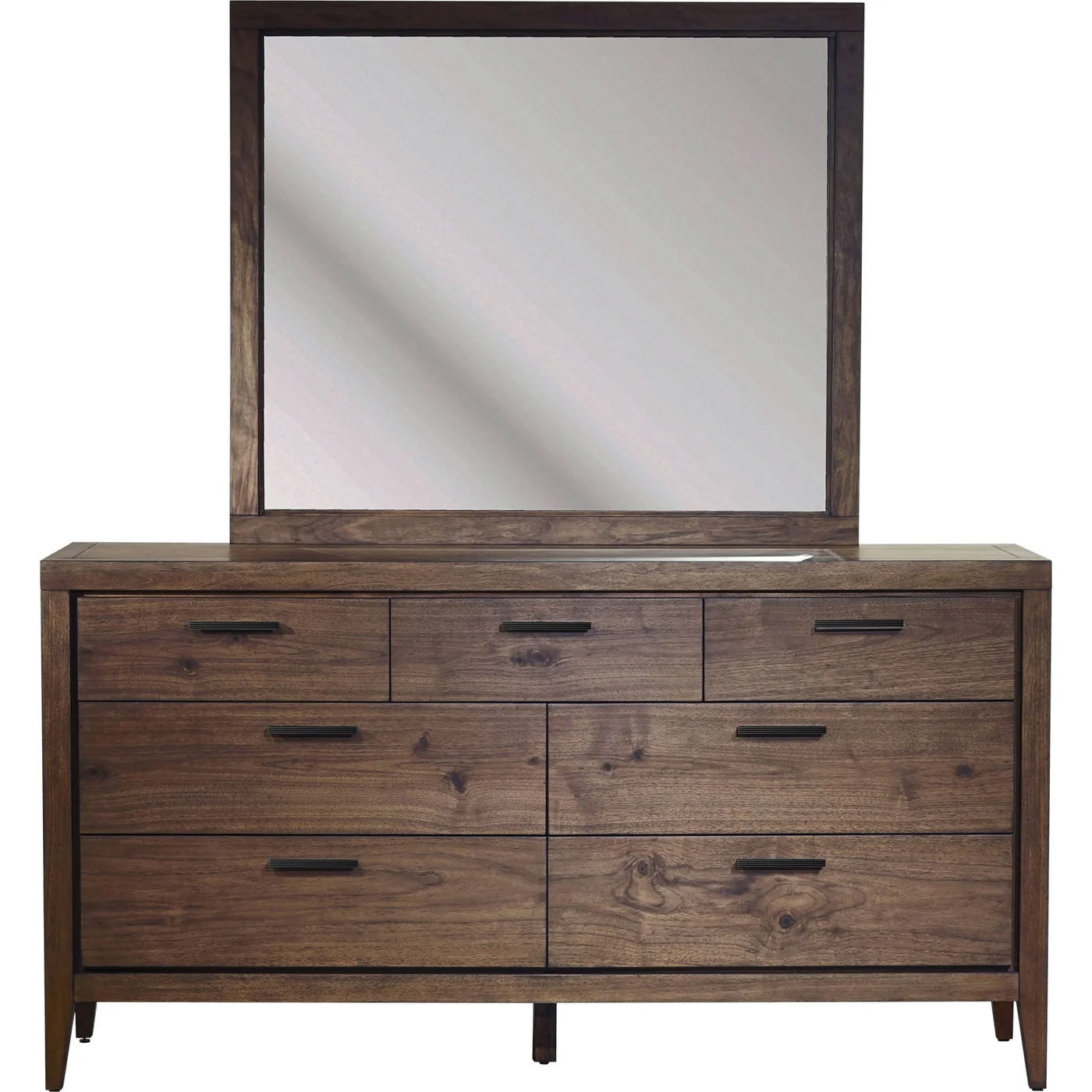 Mahogany dresser with mounted mirror bedroom set