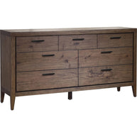 Mahogany 6-drawer dresser with ball-bearing glides