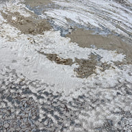 Modern Abstract Area Rug – Grey, Beige & Gold