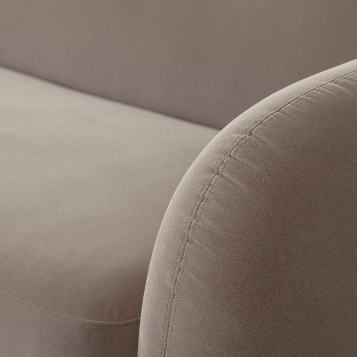 Winter Mink Performance Velvet Sculptural Sofa