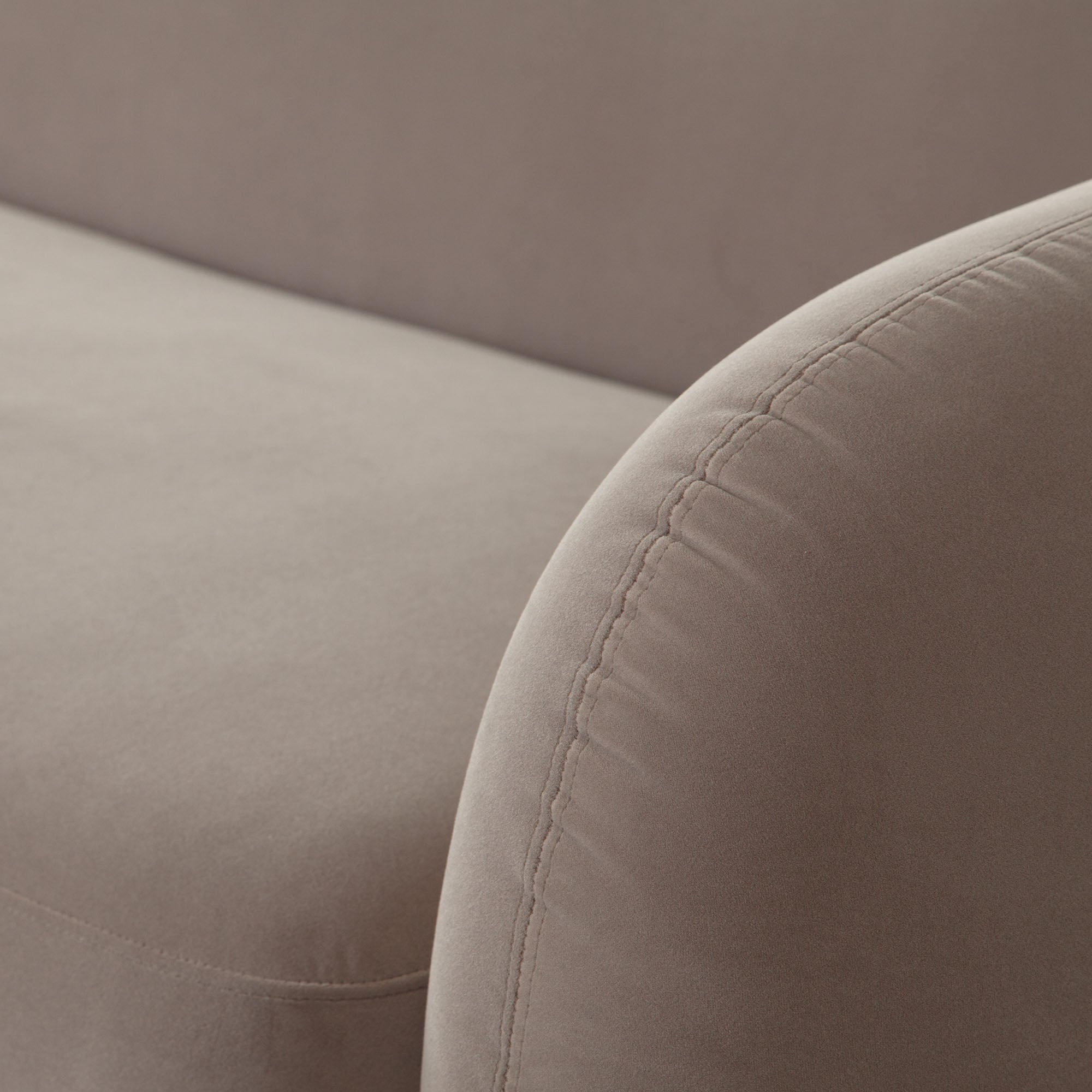 Winter Mink Performance Velvet Sculptural Sofa