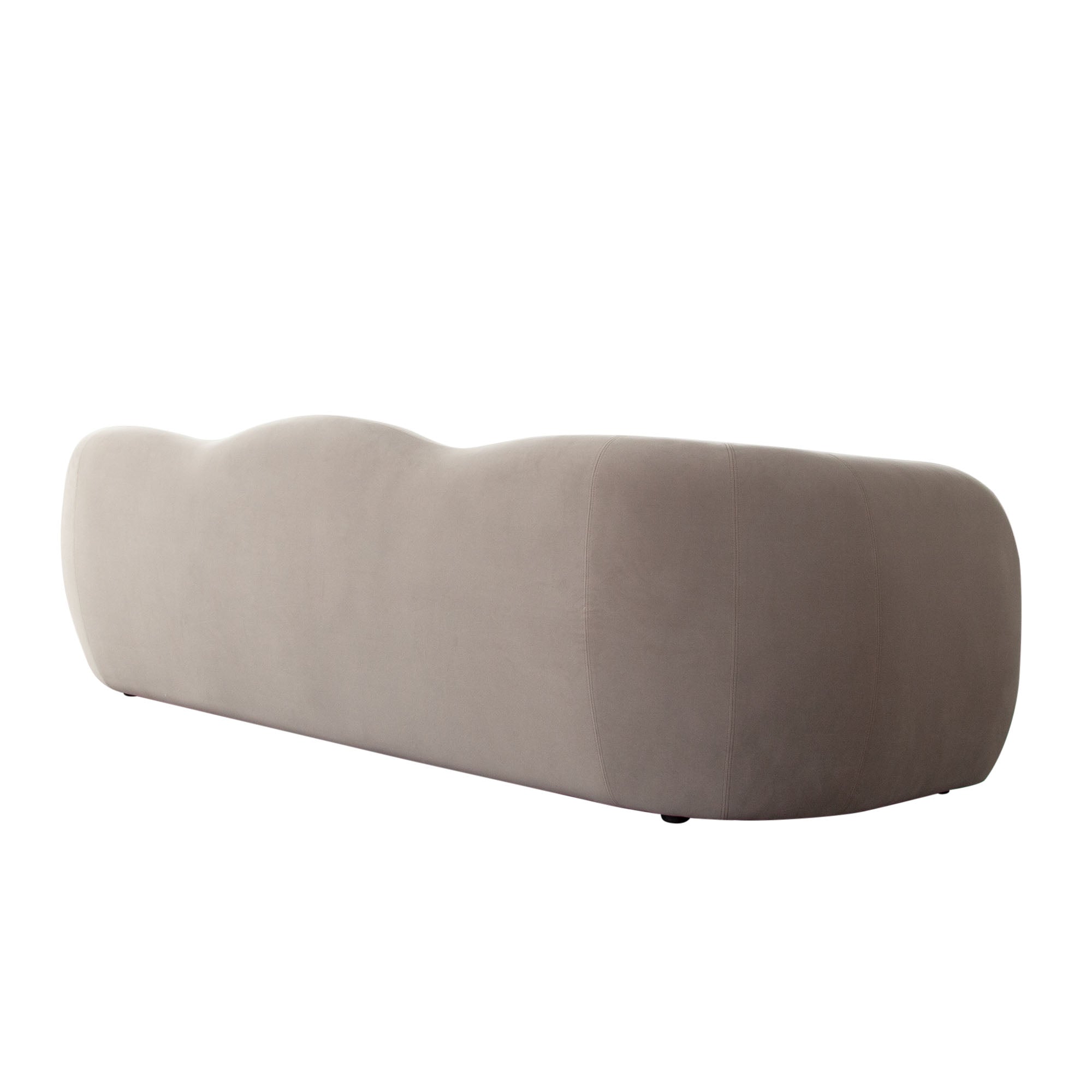 Winter Mink Performance Velvet Sculptural Sofa