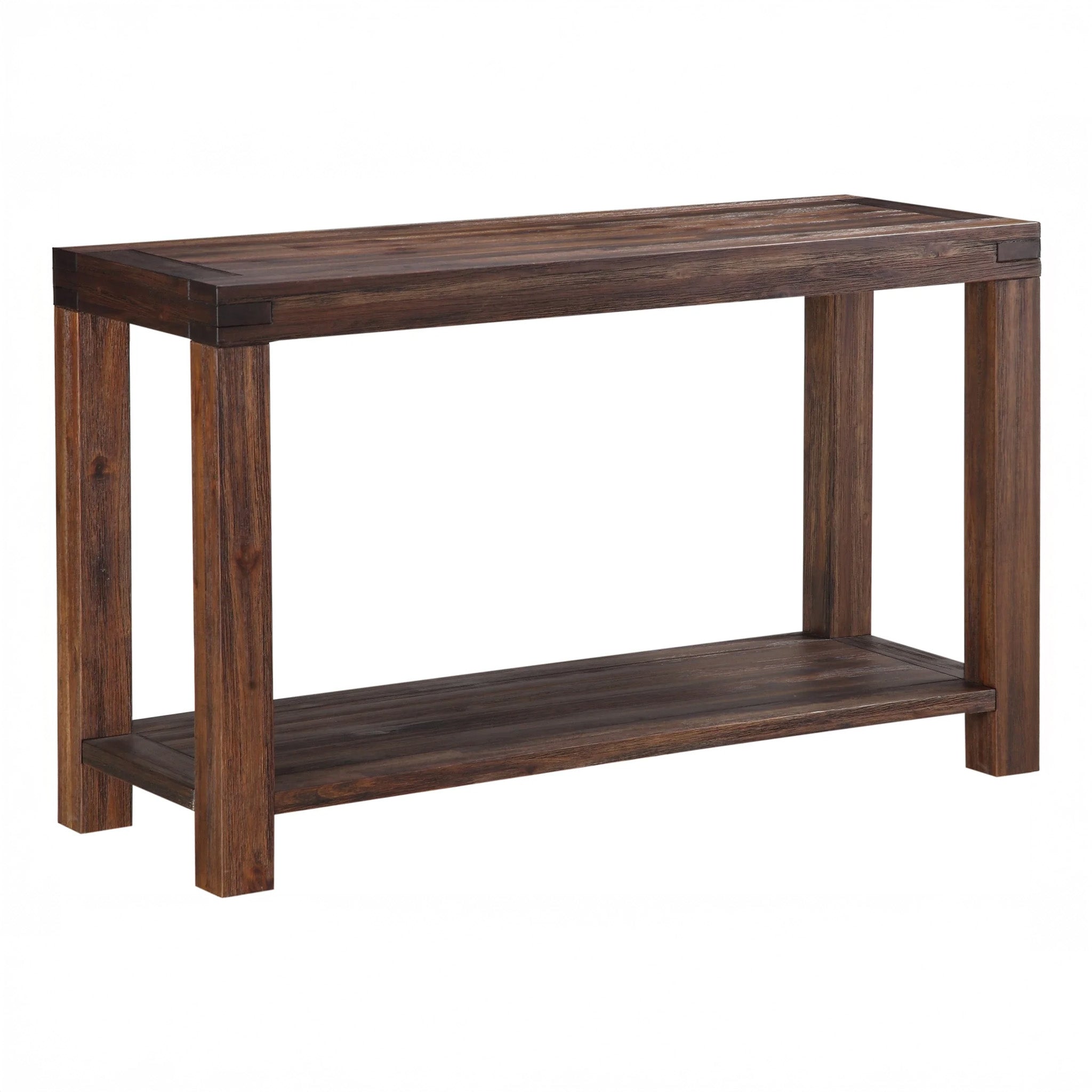 Solid Wood Console Table In Brick Brown or Graphite