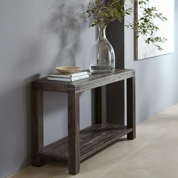 Solid Wood Console Table In Graphite or Brick Brown