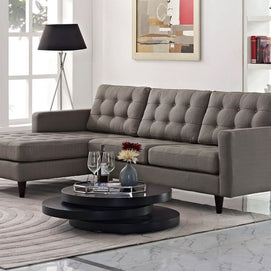 Mid-Century Inspired Tufted Sectional