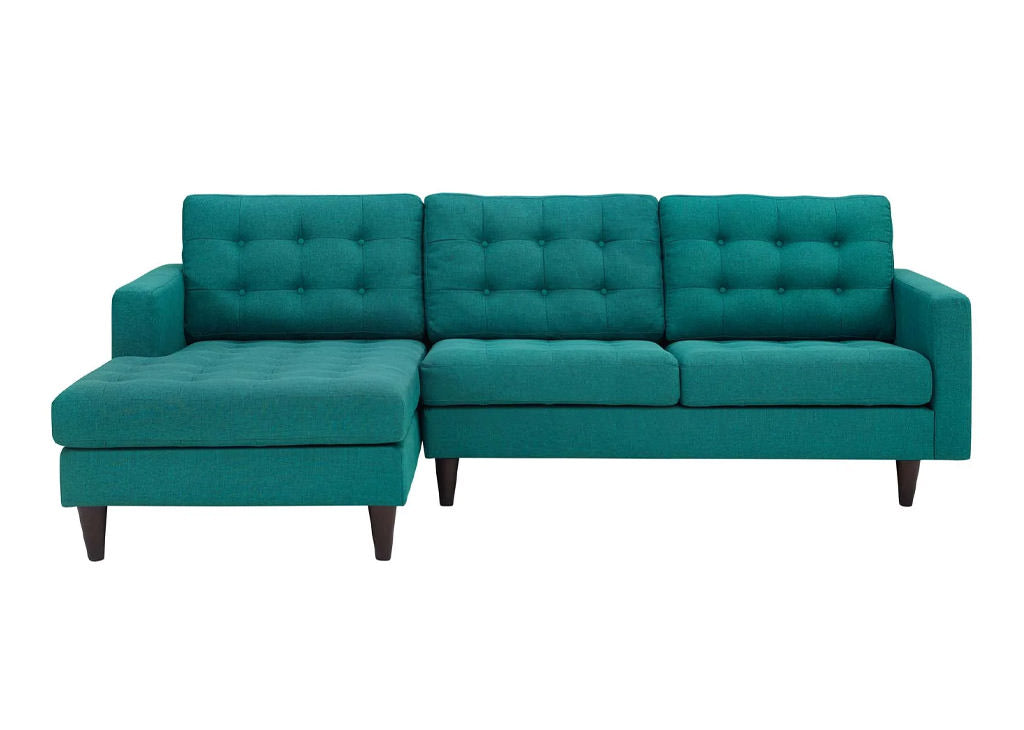 Mid-Century Inspired Tufted Sectional