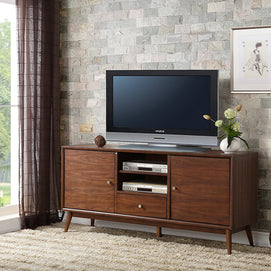 Mid-Century Inspired Walnut TV Stand
