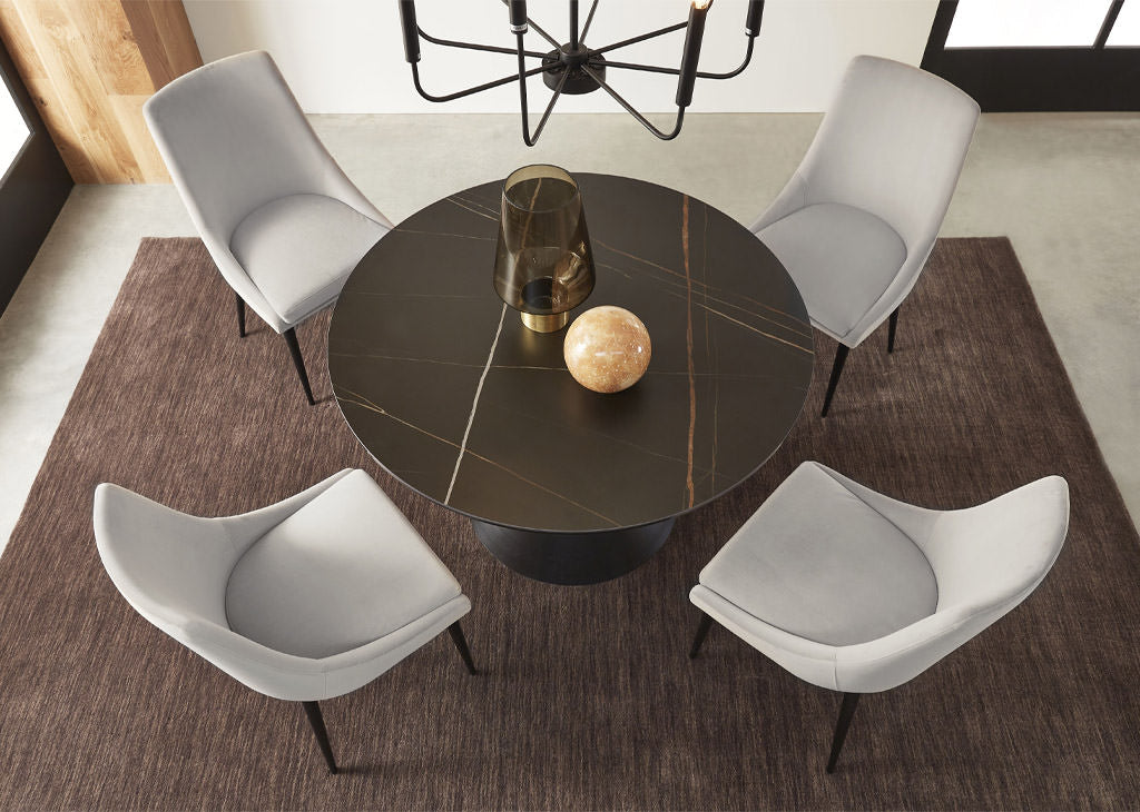 Round Metal & Ceramic Dining Table
