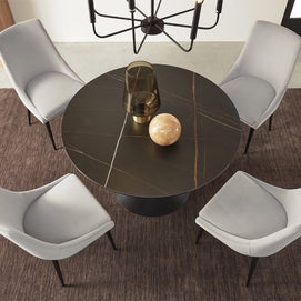 Round Metal & Ceramic Dining Table