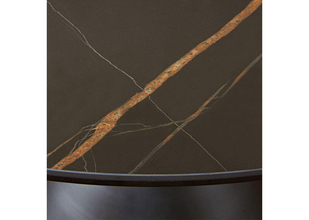 Round Metal & Ceramic Dining Table