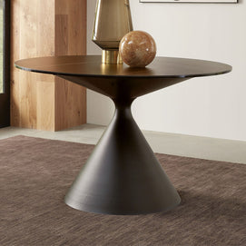 Round Metal & Ceramic Dining Table