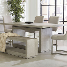 Mineral Gray Color Contemporary Dining Set