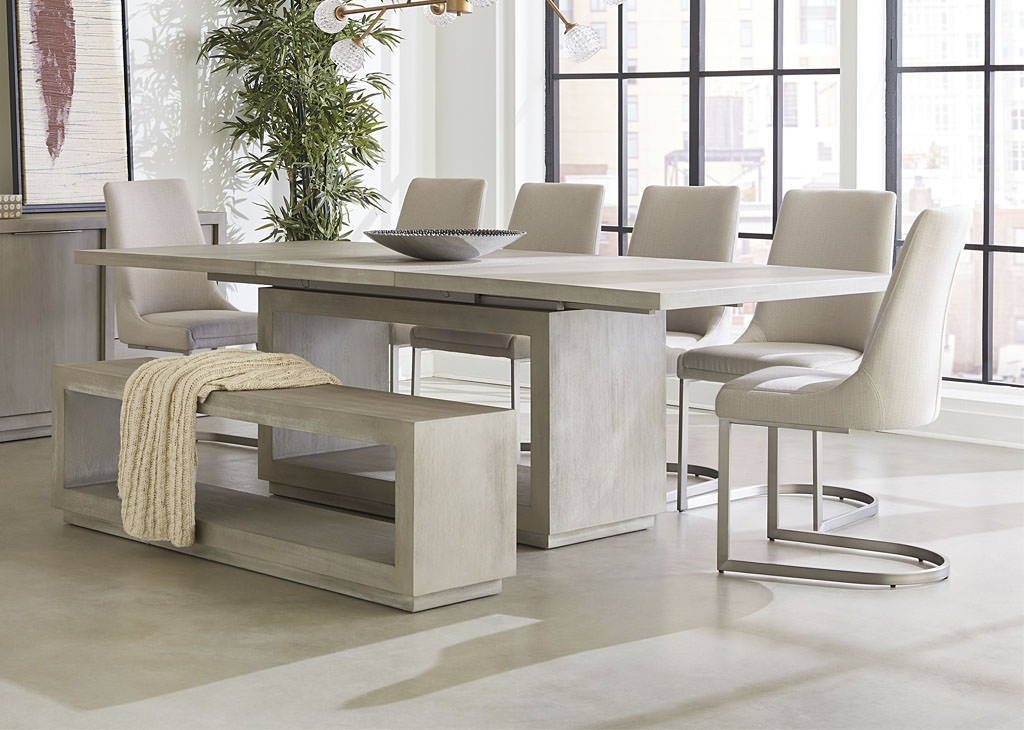 Mineral Gray Color Contemporary Dining Set