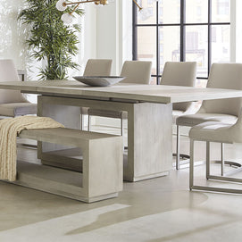 Mineral Gray Color Contemporary Dining Set