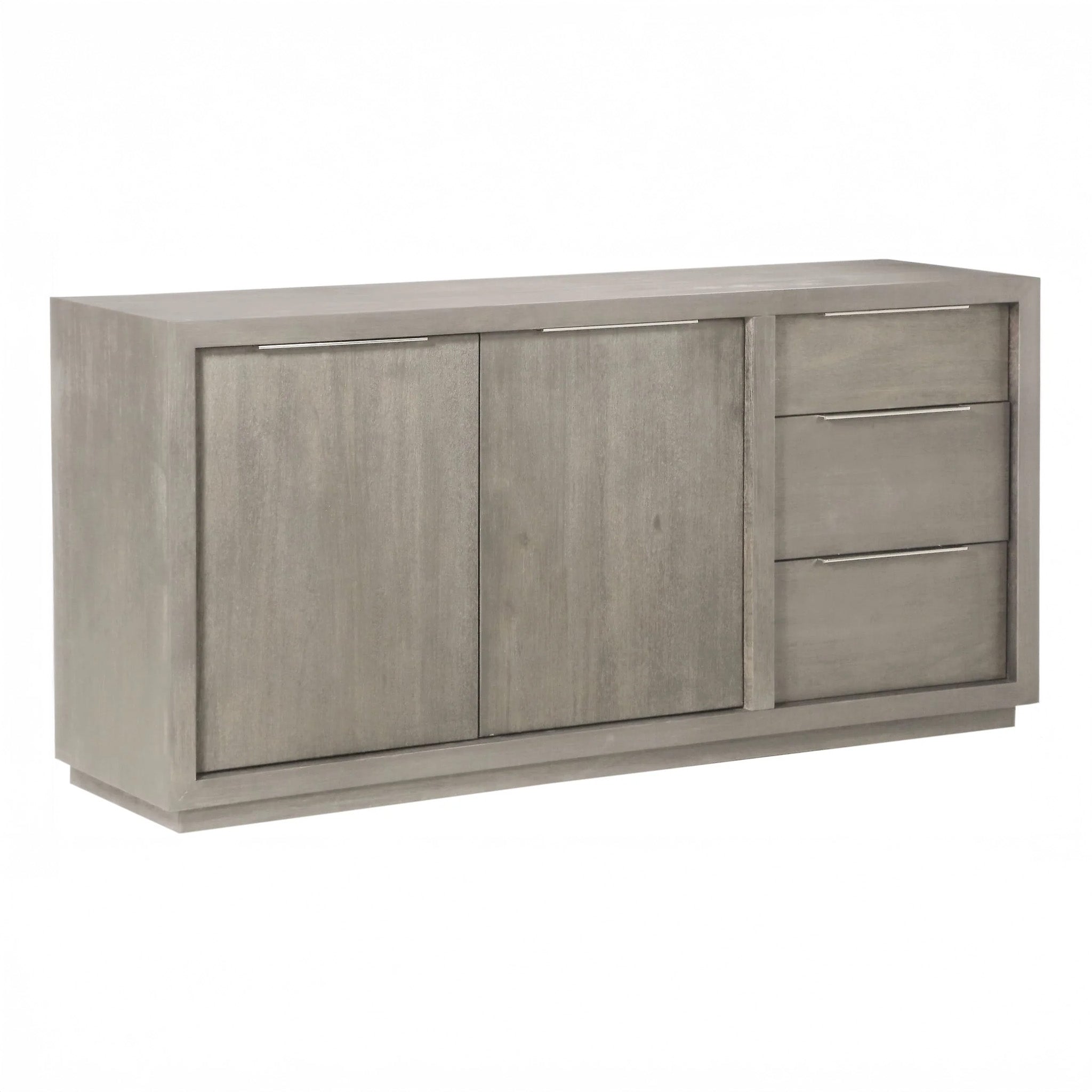 Modern Acacia Wood Sideboard in Basalt Gray or Mineral Gray