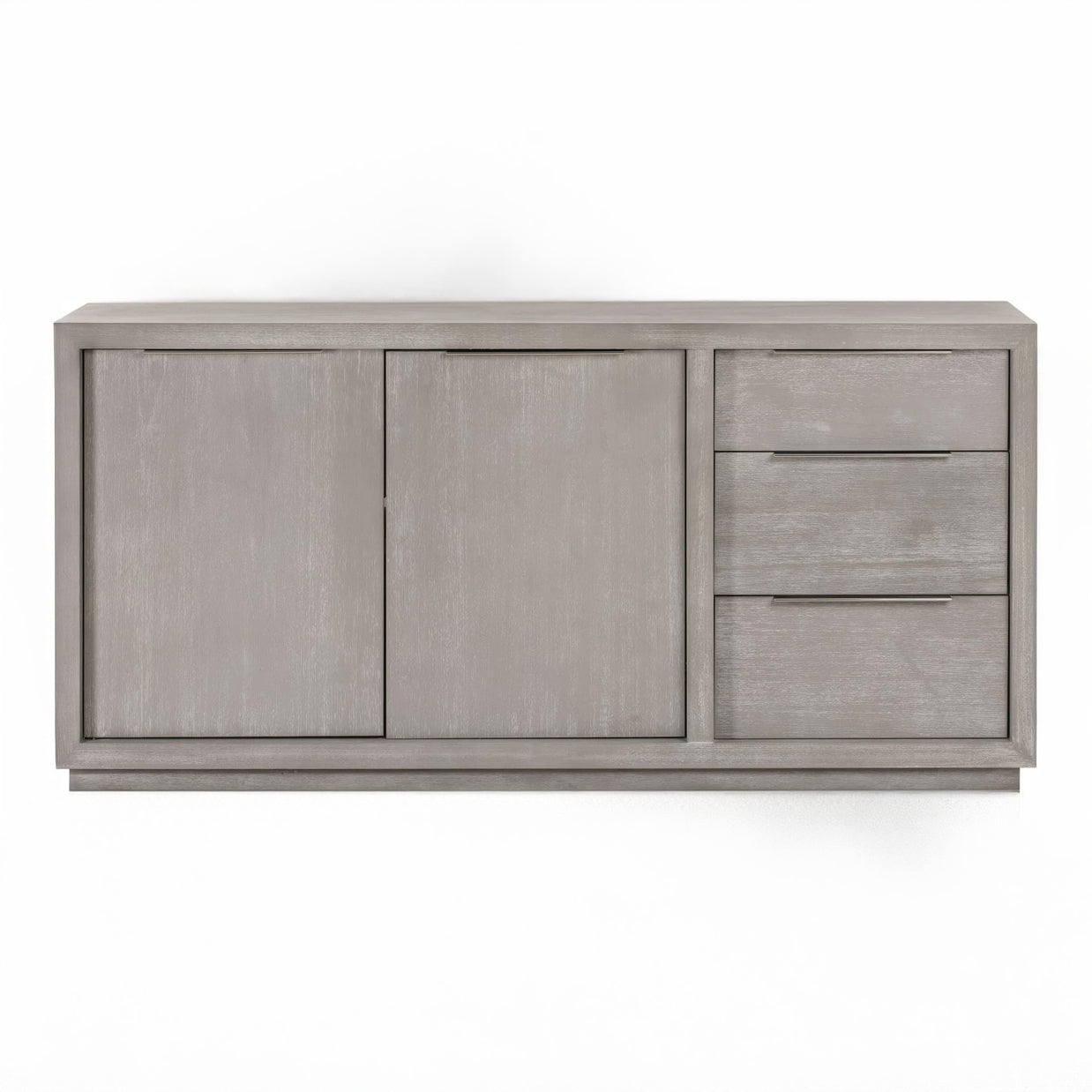 Modern Acacia Wood Sideboard in Basalt Gray or Mineral Gray