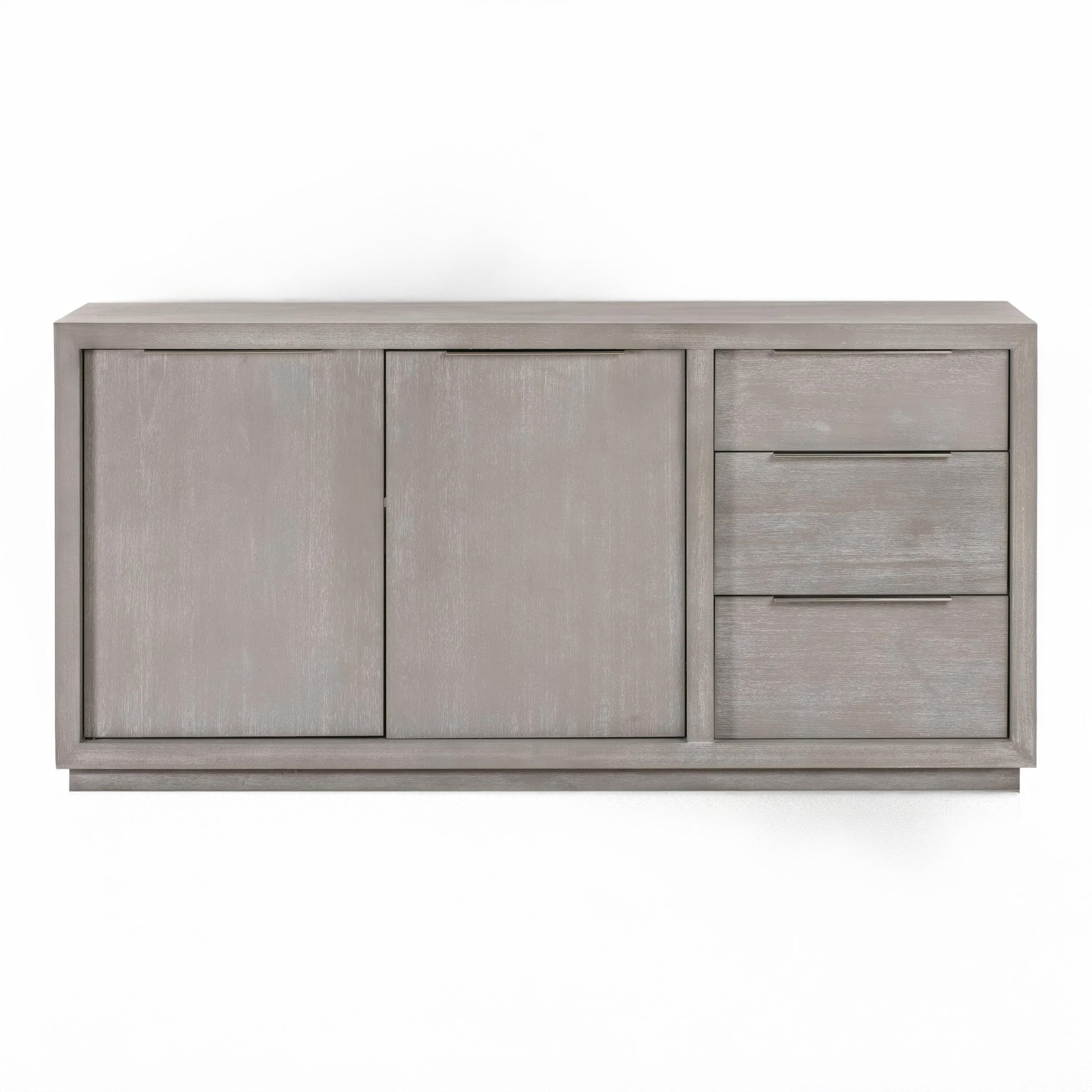 Modern Acacia Wood Sideboard in Basalt Gray or Mineral Gray