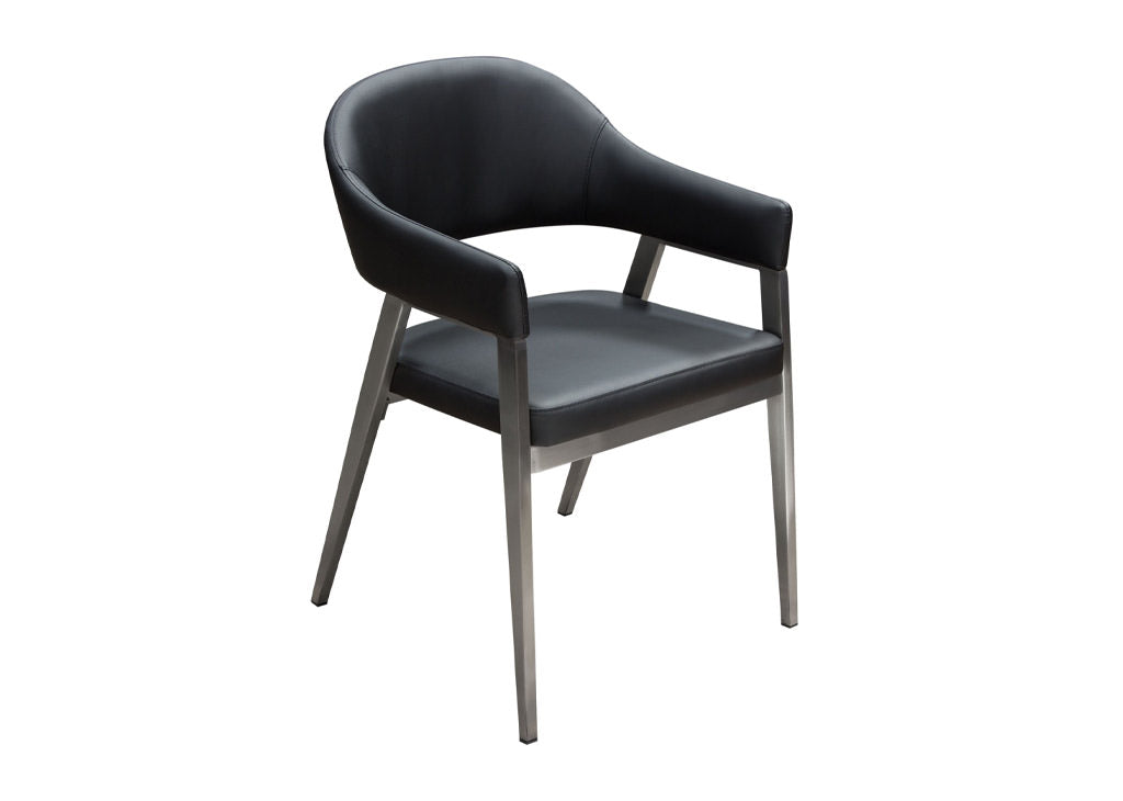 Modern Upholstered & Metal Base Dining Chair (set of 2)