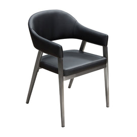 Modern Upholstered & Metal Base Dining Chair (set of 2)