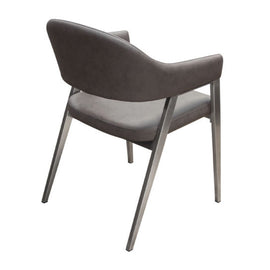 Modern Upholstered & Metal Base Dining Chair (set of 2)