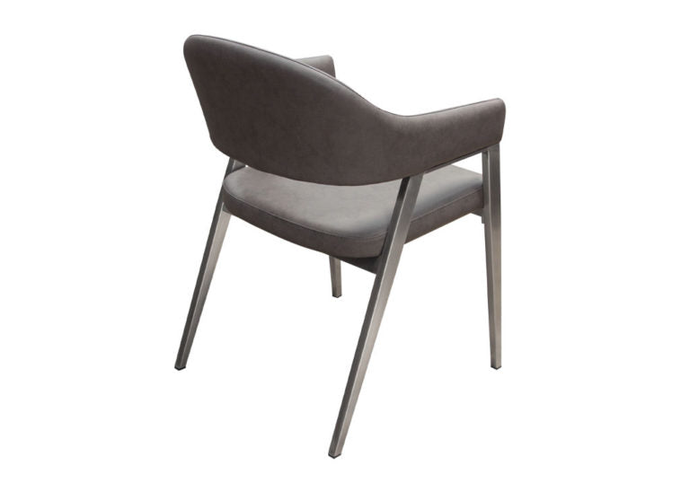 Modern Upholstered & Metal Base Dining Chair (set of 2)