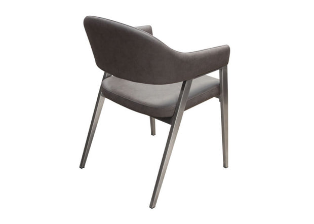 Modern Upholstered & Metal Base Dining Chair (set of 2)