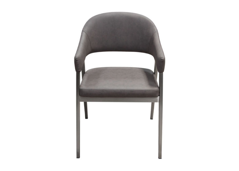 Modern Upholstered & Metal Base Dining Chair (set of 2)
